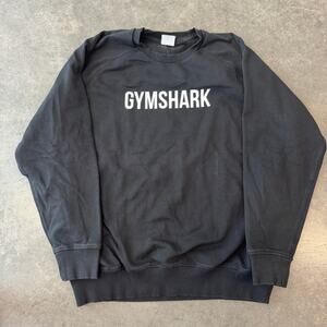 Vintage Y2K Gymshark Men's Workout Black Pullover Crewneck Sweatshirt XL